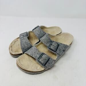 Birkenstock Arizona Wool‎ Felt Gray Double Strap Sandals Size 41 EU 10 US
